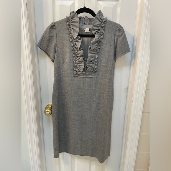 J. Crew Factory Dresses & Skirts - J. Crew Factory ruffle neck sheath dress w/pockets - size 6